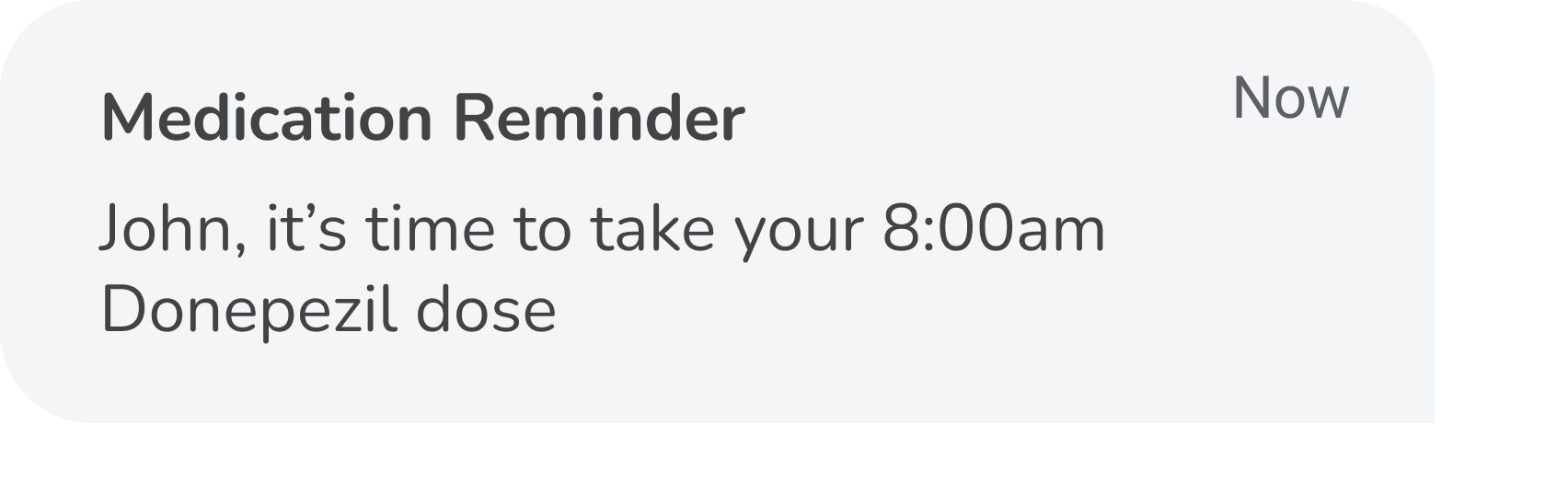 medication reminder push notification