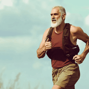 An older, fit and healthy looking man running. How the World’s Longevity Crisis Is Changing Healthcare.