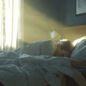 Person sleeping in bed. Can Poor Sleep Increase Dementia Risk?