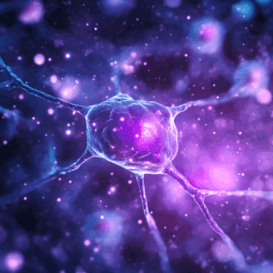 An artistic rendition of dementia affected brain neuron.